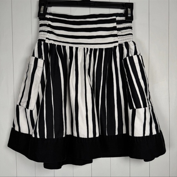 Maurices Dresses & Skirts - Black Striped High Waisted Flare Mini‎ Skirt Y2K Whimsigoth Flirty Punk Pinup M